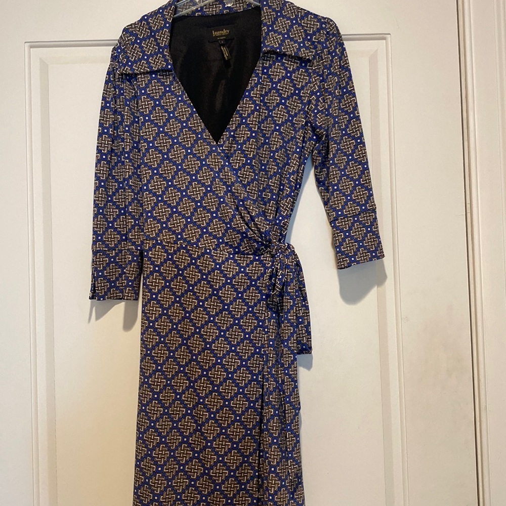 Laundry by Shelli Segal wrap dress s